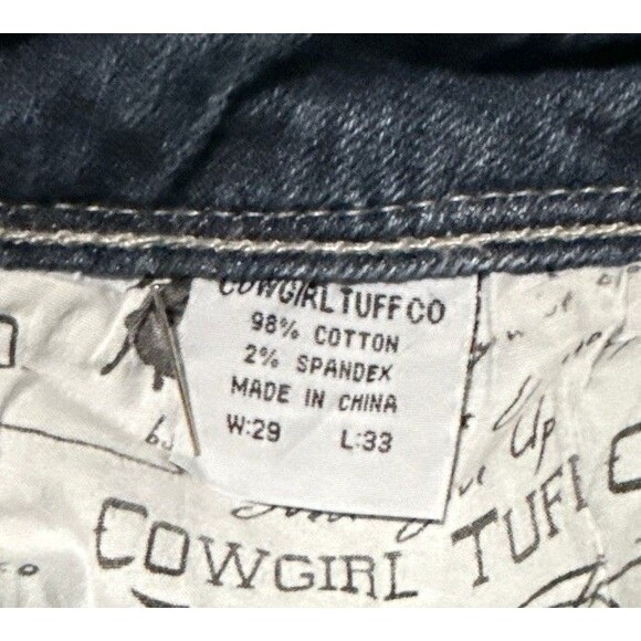 Cowgirl Tuff Jeans Women’s 30x32 DFMI Wired Bootcut Mid Rise Western Rodeo - Picture 4 of 4